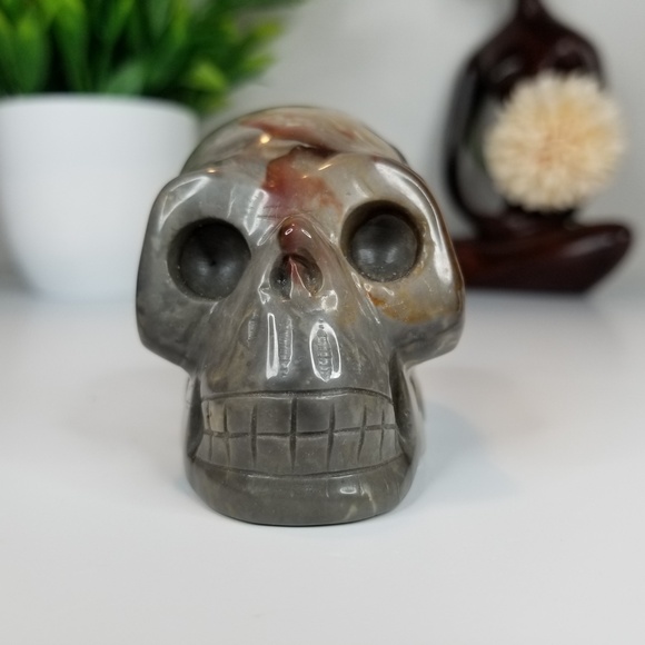 💀 Polychrome Jasper Skull – Vitality, Earth Energy & Inner Strength - Picture 1 of 6
